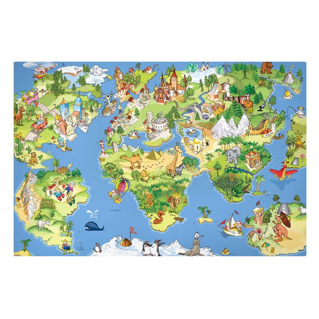 Tavlor grön Great and Funny Worldmap