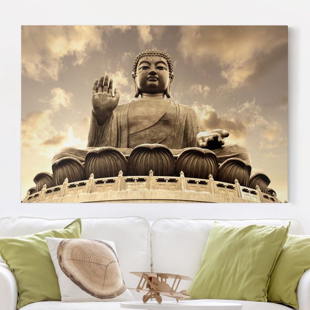 Kök dekoration Big Buddha Sepia