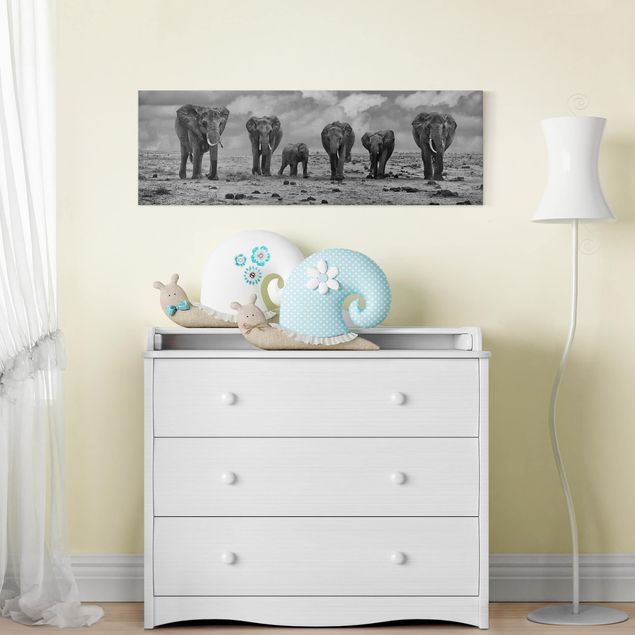 Tavlor elefanter Large Familiy