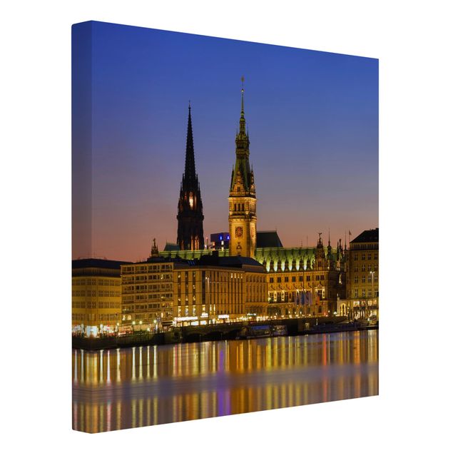 Tavlor arkitektur och skyline Hamburg Panorama