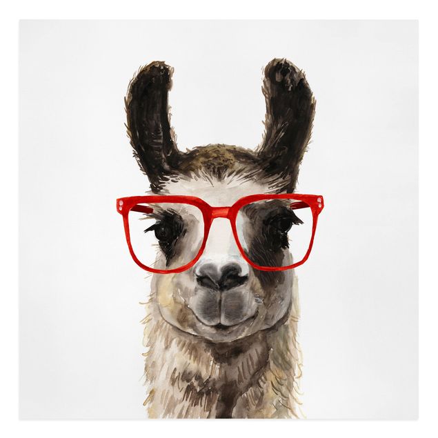Tavlor djur Hip Lama With Glasses II