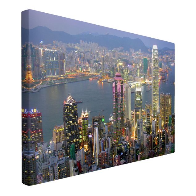 Canvastavlor Arkitektur och Skyline Hong Kong Skyline