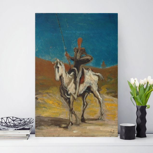 Canvastavlor hästar Honoré Daumier - Don Quixote