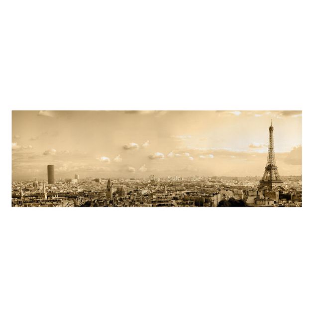 Tavlor arkitektur och skyline I love Paris