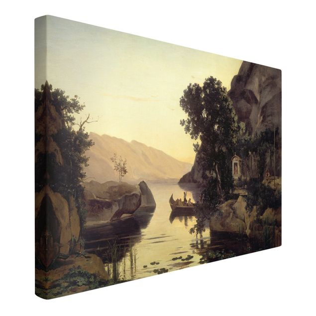 Konstutskrifter Jean-Baptiste Camille Corot - Landscape near Riva at Lake Garda