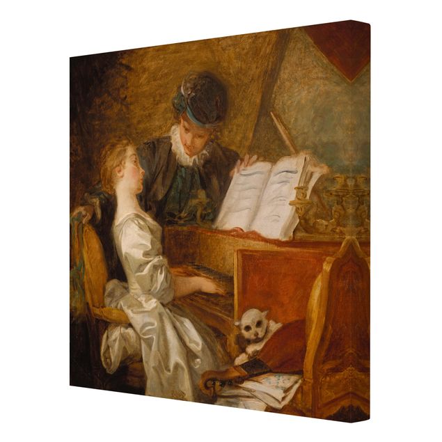 Tavlor konstutskrifter Jean Honoré Fragonard - The Piano Lesson