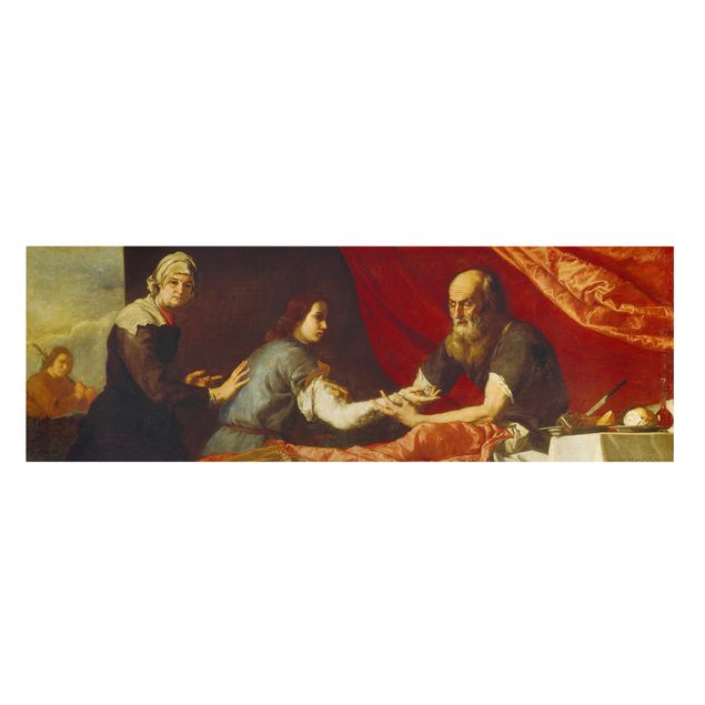 Canvastavlor konstutskrifter Jusepe De Ribera - Isaac Blessing Jacob
