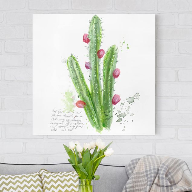 Kök dekoration Cactus With Bibel Verse II