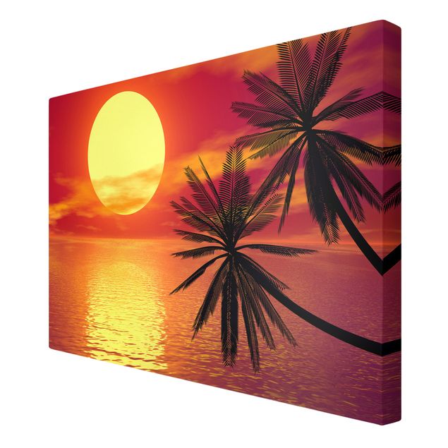 Canvastavlor landskap Caribbean sunset