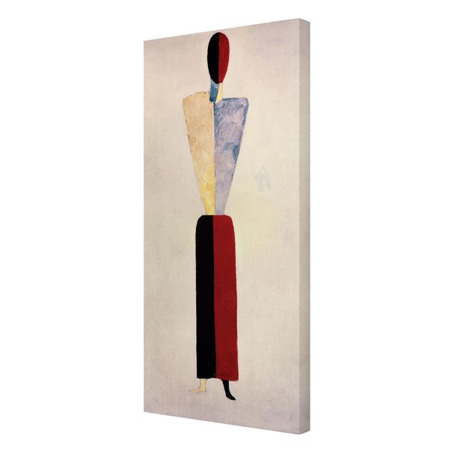 Canvastavlor abstrakt Kasimir Malewitsch - The Girl (Figure On White.)