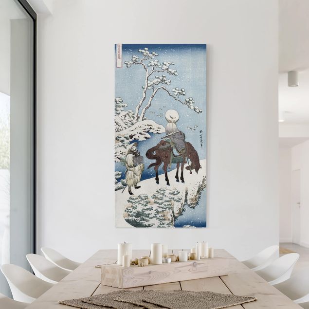 Canvastavlor hästar Katsushika Hokusai - The Chinese Poet Su Dongpo