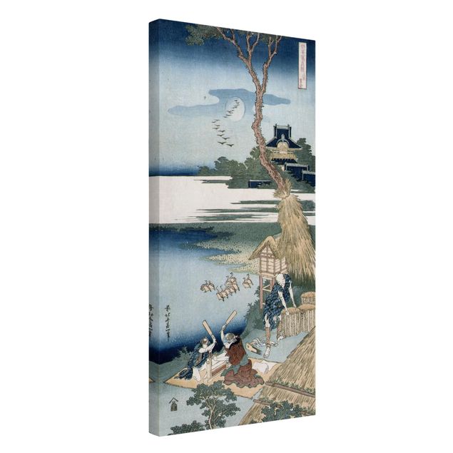 Konststilar Katsushika Hokusai - A Peasant Crossing A Bridge