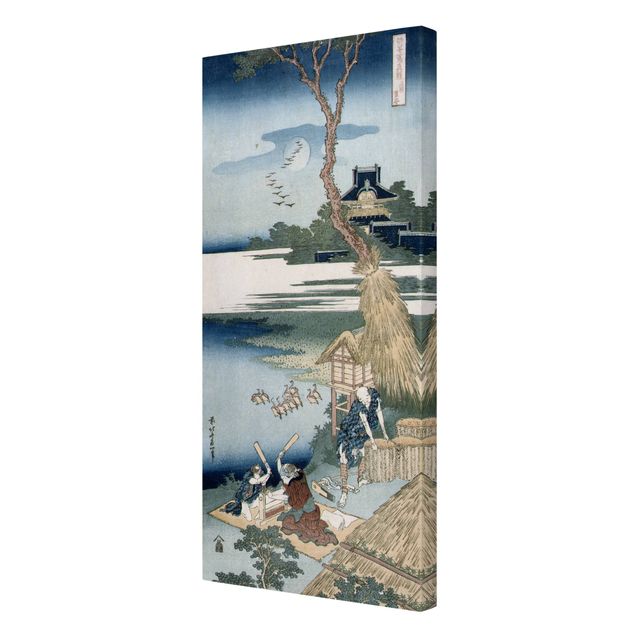 Tavlor familj Katsushika Hokusai - A Peasant Crossing A Bridge