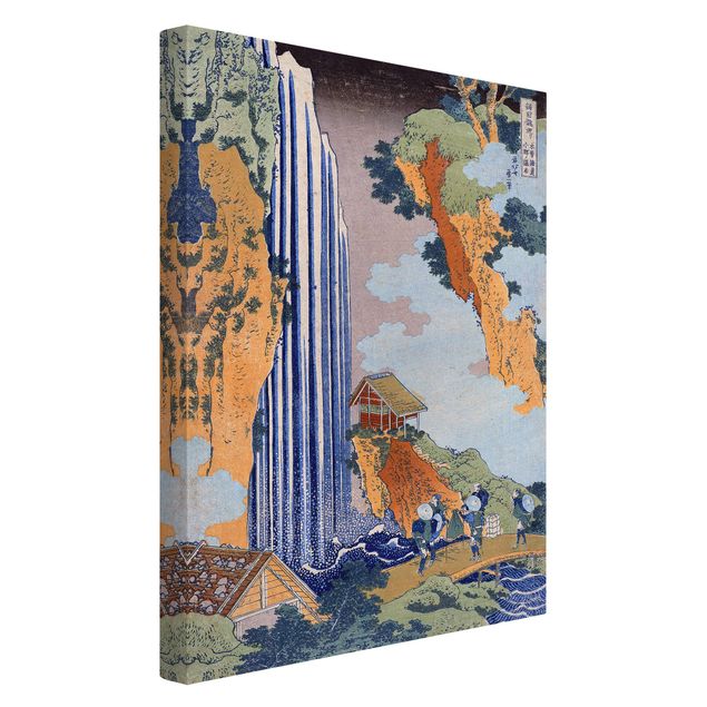 Canvastavlor vattenfall Katsushika Hokusai - Ono Waterfall on the Kisokaidô