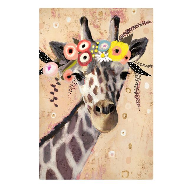 Tavlor modernt Klimt Giraffe