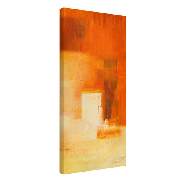 Canvastavlor abstrakt Composition In Orange And Brown 03