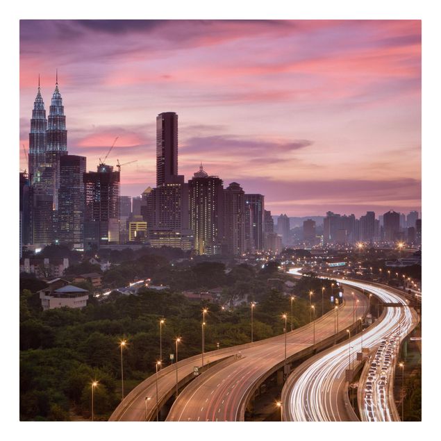 Tavlor arkitektur och skyline Kuala Lumpur