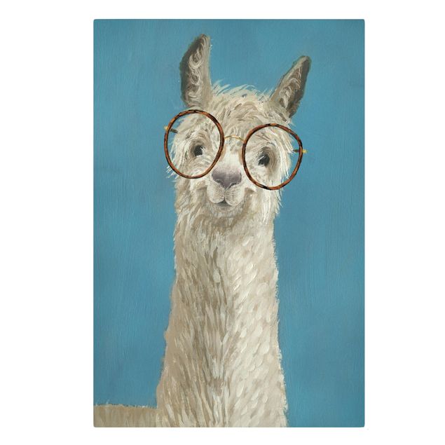 Tavlor djur Lama With Glasses I