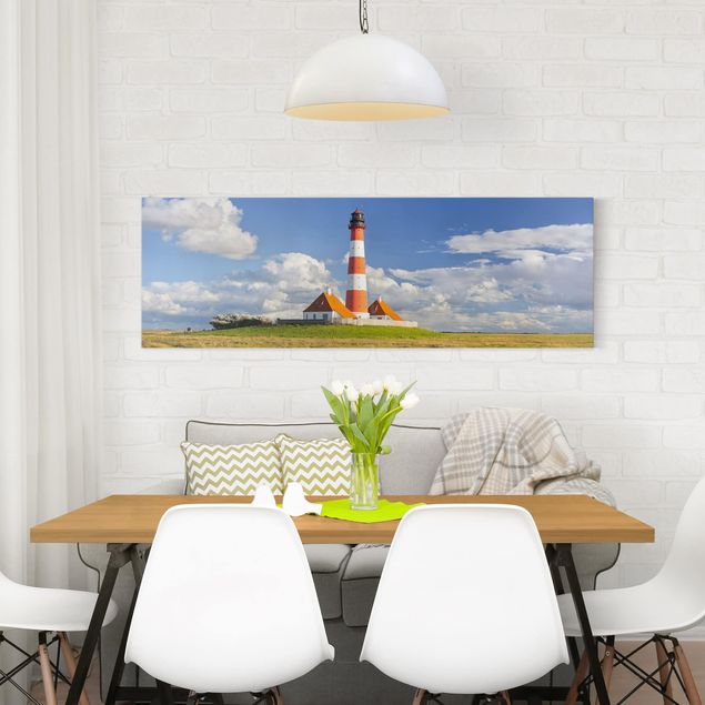 Tavlor landskap Lighthouse In Schleswig-Holstein