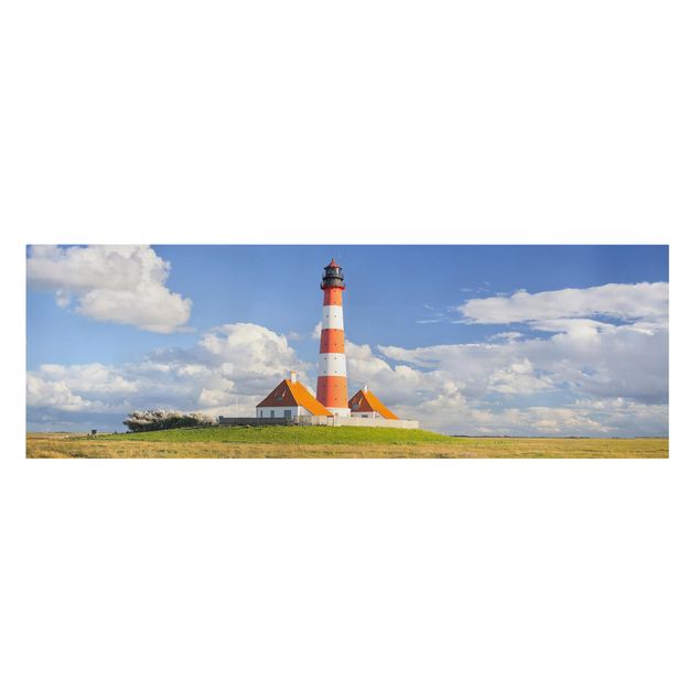 Canvastavlor landskap Lighthouse In Schleswig-Holstein