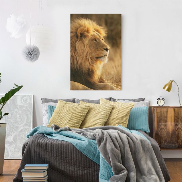Canvastavlor katter King Lion