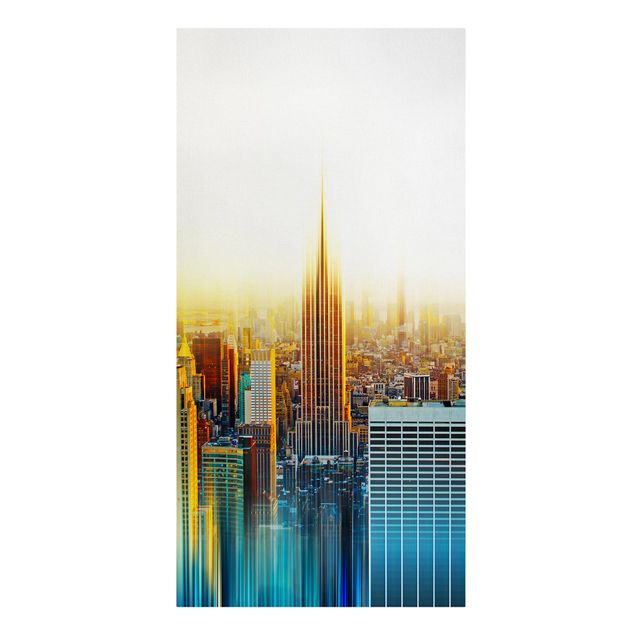 Canvastavlor Arkitektur och Skyline Manhattan Abstract