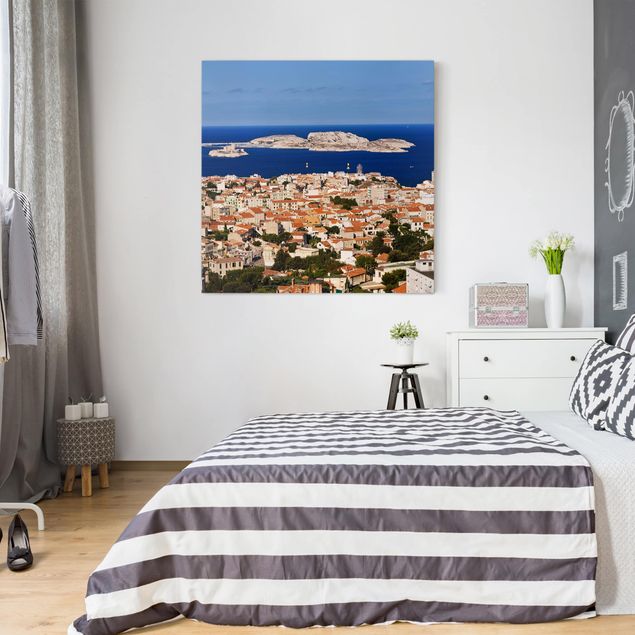 Canvastavlor Arkitektur och Skyline Marseilles