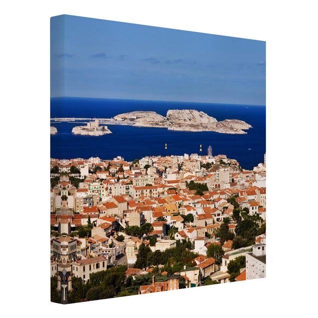 Tavlor arkitektur och skyline Marseilles