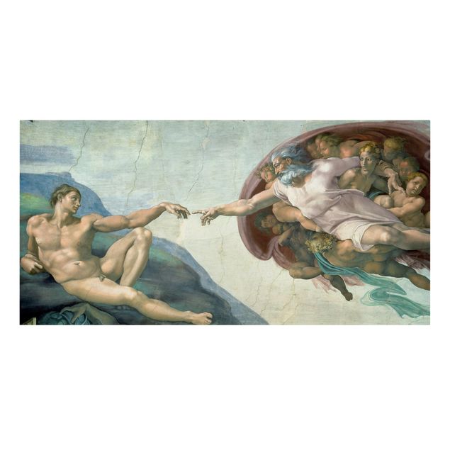 Canvastavlor andlig Michelangelo - The Sistine Chapel: The Creation Of Adam