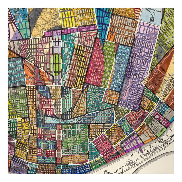 Tavlor färgglada Modern Map Of St. Louis