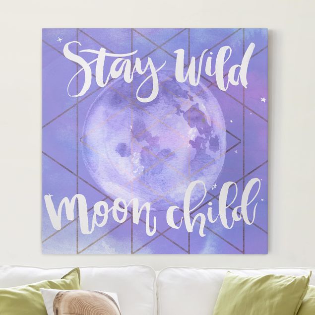 Canvastavlor andlig Moon Child - Stay Wild