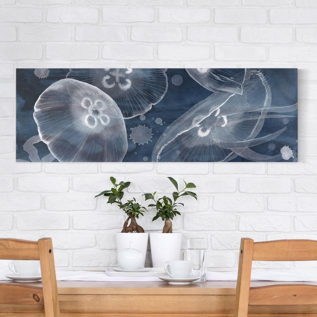 Canvastavlor djur Moon Jellyfish II