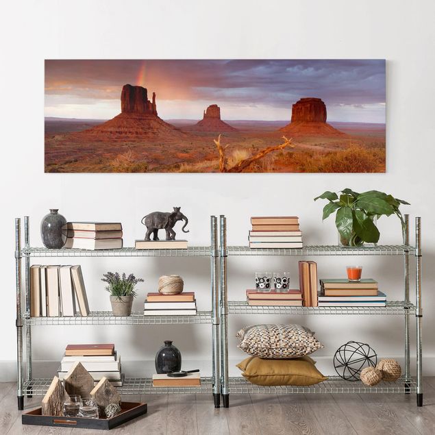 Canvastavlor öknar Monument Valley At Sunset