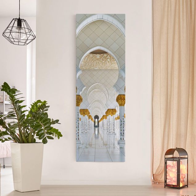 Canvastavlor Arkitektur och Skyline Mosque In Abu Dhabi