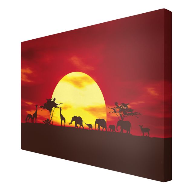 Canvastavlor Afrika No.CG80 Sunset Caravan