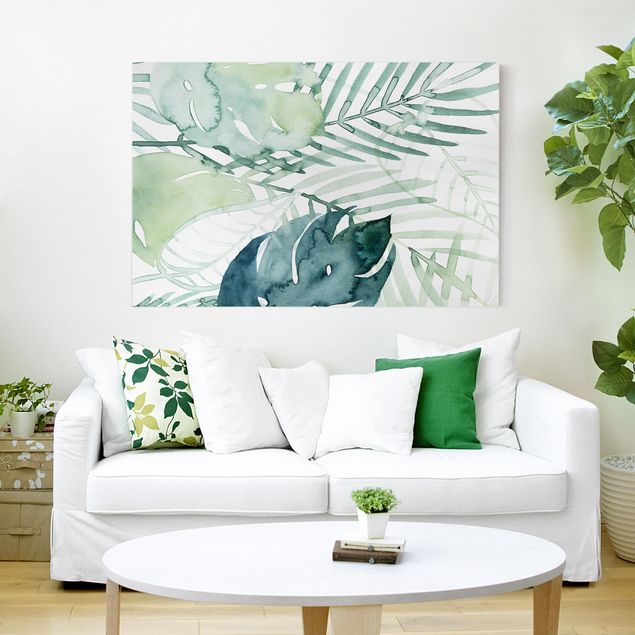 Tavlor blommor Palm Fronds In Watercolour I
