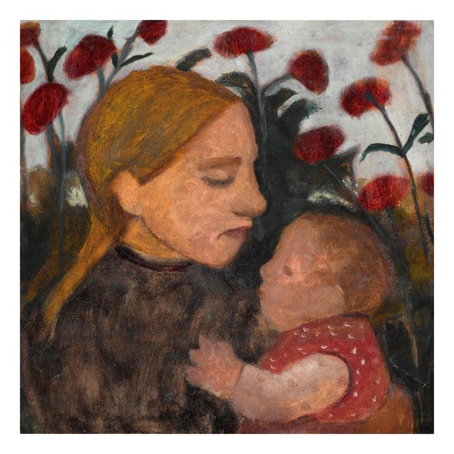 Canvastavlor konstutskrifter Paula Modersohn-Becker - Girl with Child
