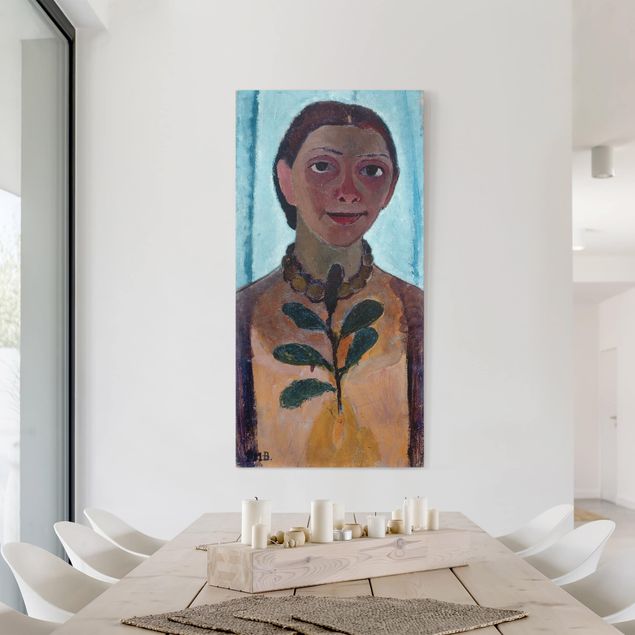 Kök dekoration Paula Modersohn-Becker - Self-Portrait With Camellia Twig