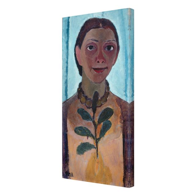 Tavlor konstutskrifter Paula Modersohn-Becker - Self-Portrait With Camellia Twig