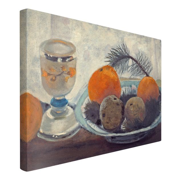 Konstutskrifter Paula Modersohn-Becker - Still Life with frosted Glass Mug, Apples and Pine Branch