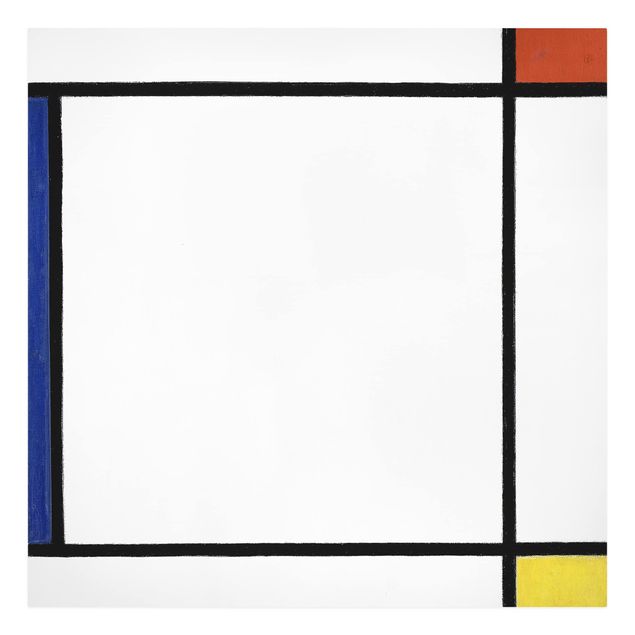 Canvastavlor konstutskrifter Piet Mondrian - Composition III with Red, Yellow and Blue