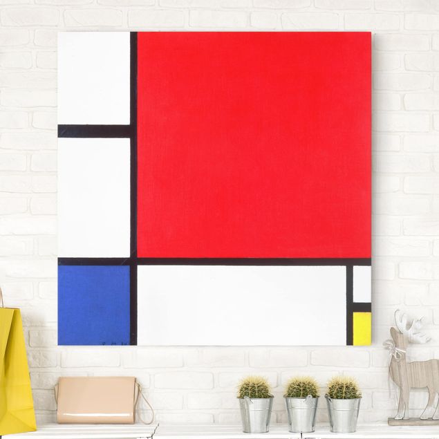 Konststilar Impressionism Piet Mondrian - Composition With Red Blue Yellow