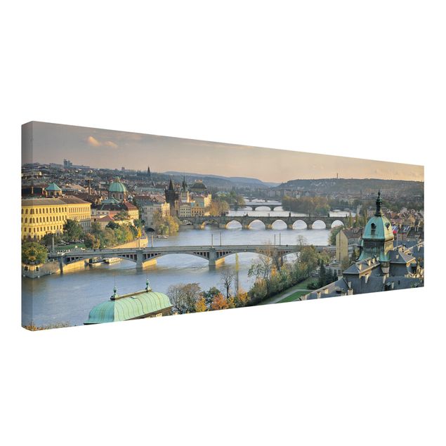 Tavlor arkitektur och skyline Prague