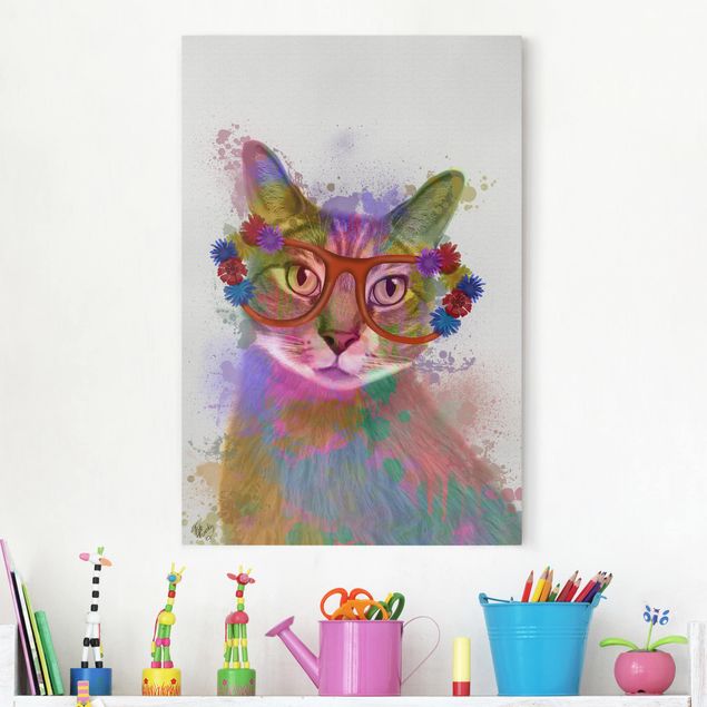 Inredning av barnrum Rainbow Splash Cat
