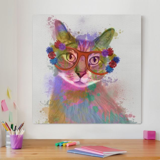 Inredning av barnrum Rainbow Splash Cat