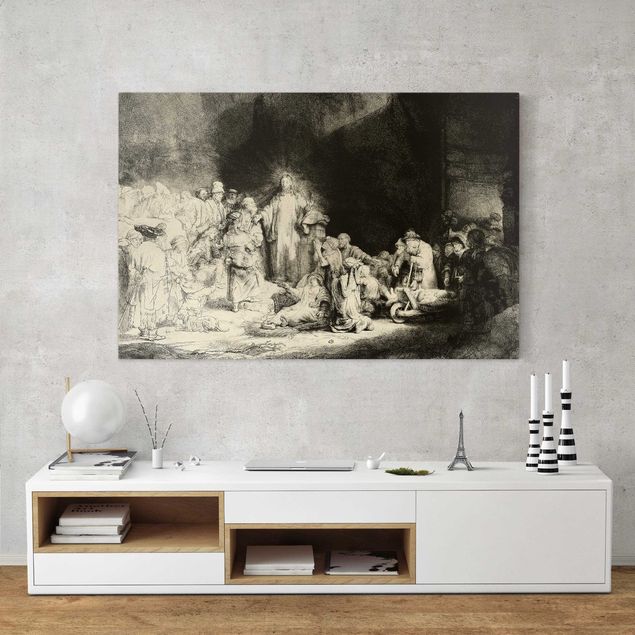 Kök dekoration Rembrandt van Rijn - Christ healing the Sick. The Hundred Guilder