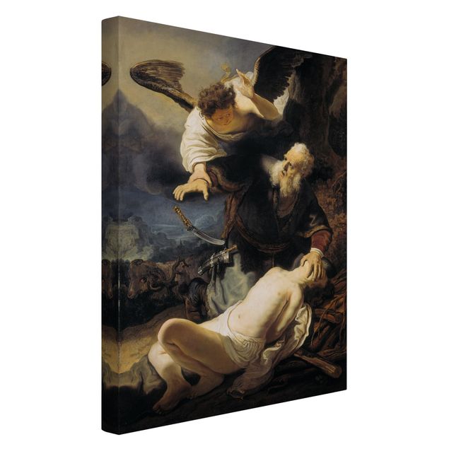 Konstutskrifter Rembrandt van Rijn - The Angel prevents the Sacrifice of Isaac
