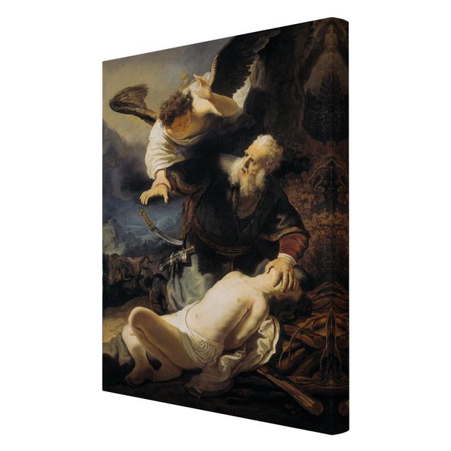 Tavlor barock Rembrandt van Rijn - The Angel prevents the Sacrifice of Isaac