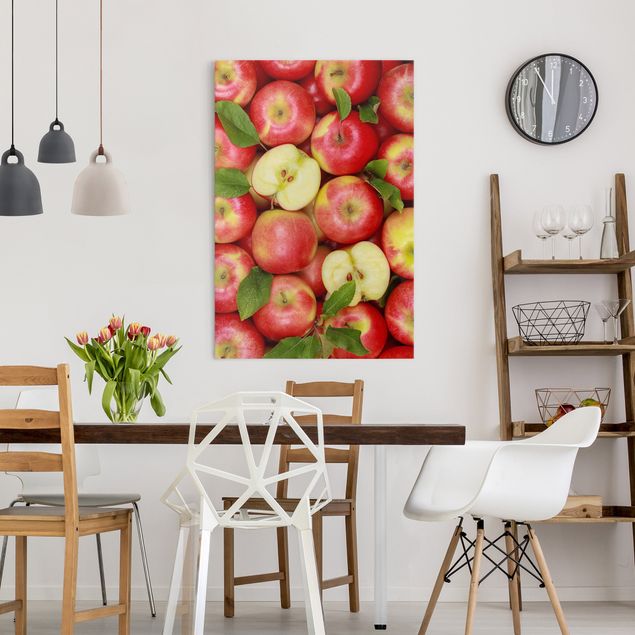Canvastavlor grönsaker och frukt Juicy apples