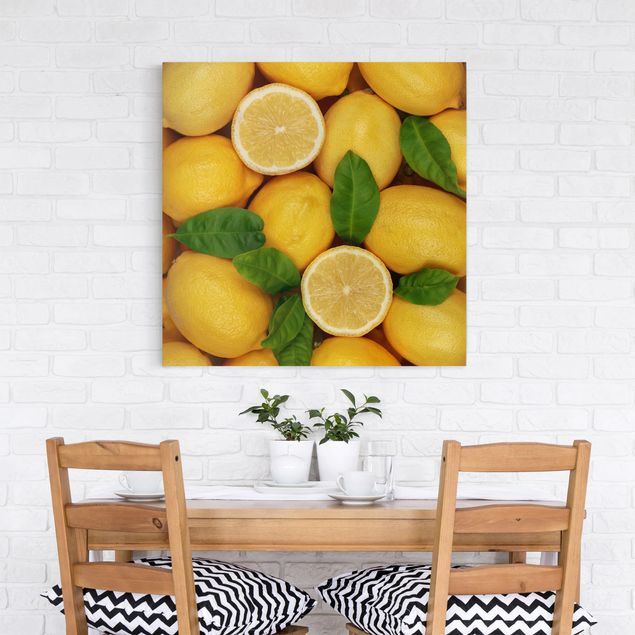 Canvastavlor grönsaker och frukt Juicy lemons